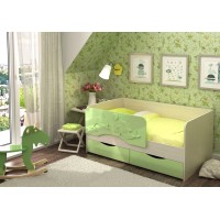 Детская кровать "Алиса КР-812" Дуб Белфорт/Зелёный металлик