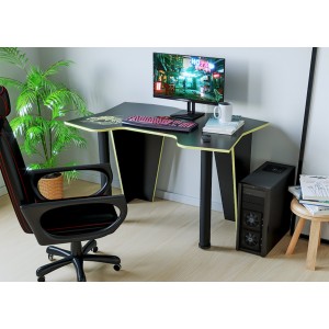 Компьютерный стол КЛ №9.1 Черный/Желтый