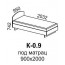 Кровать "К-0,9" Венге/Дуб молочный