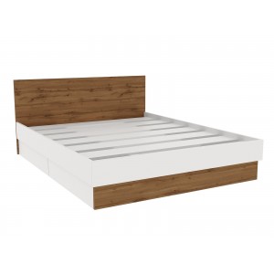 Кровать "Сканди" KР-1401 Белый/ Вотан  с ящиками