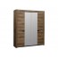 Шкаф для одежды комбинированный 33.01 "Лючия" (4-х дверный) Кейптаун/Венге/Белый