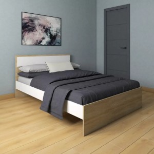 Кровать "Next" 72 1,4м Дуб Сонома/Белая аляска
