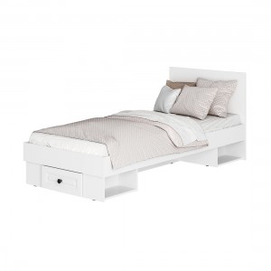 Кровать односпальная "Софт" КР-01 0,9м Белый/Эмаль белая F26