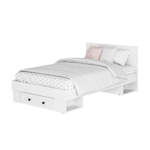 Кровать "Софт" КР-06 1,2м Белый/Эмаль белая F26