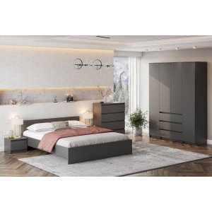 Модульная спальня "Денвер" Графит серый