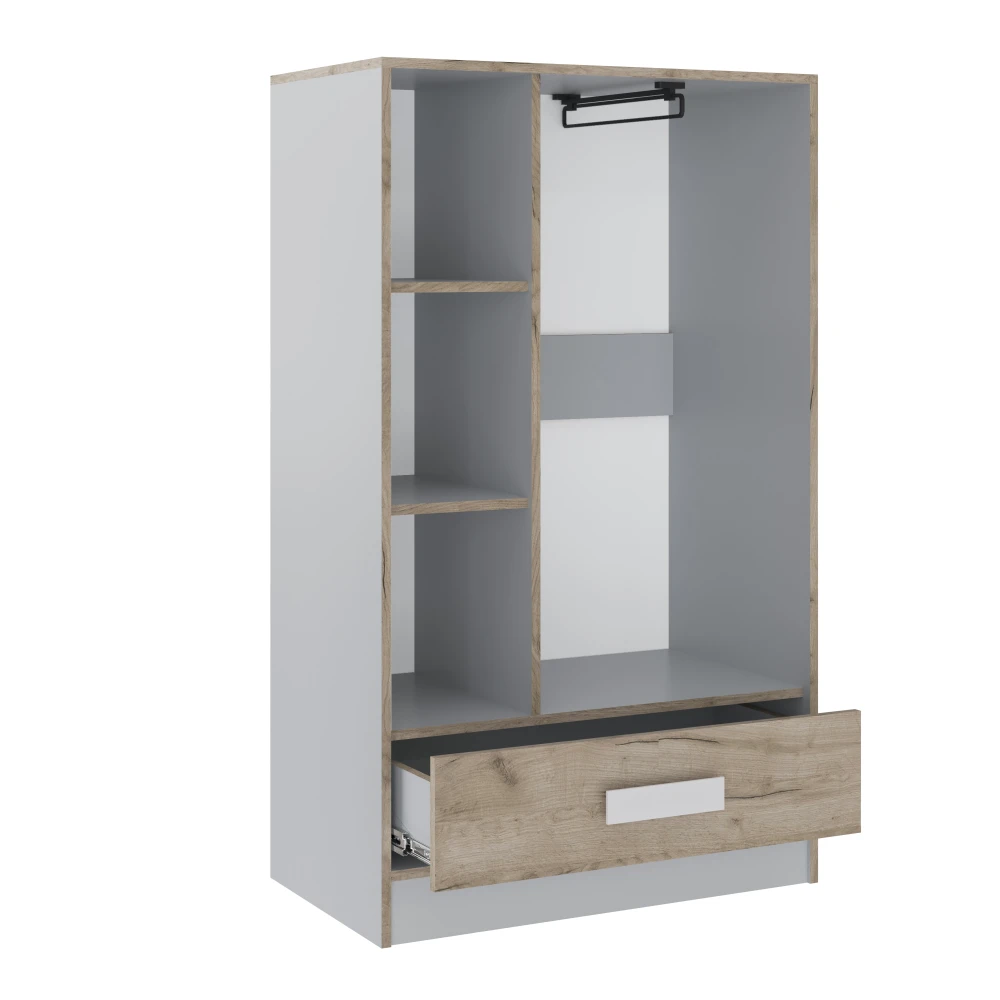 Шкаф малый "Тэбби" Камень серый/Дуб крафт серый