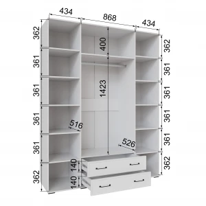 Шкаф "Нельсон" НШ-24 Белый