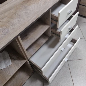Комод "Этна" КМ1 1200 Дуб Эндгрейн/Алебастр