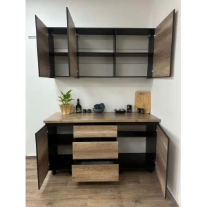 Кухня "Энигма" 1,6м Венге/Дуб каньон
