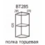 Полка торцевая ВТ285 "Эра" Дуб горный