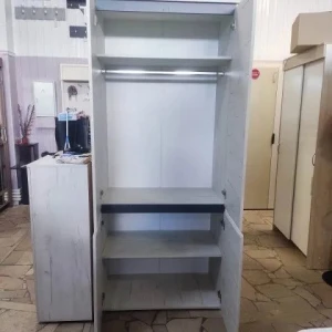 Шкаф "Гретта" 4С Дуб крафт белый/Антрацит