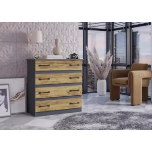 Комод "Лофт" Крафт/Графит БН