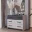 Комод "Камилла" КМ-01 Дуб Крафт белый / Графит