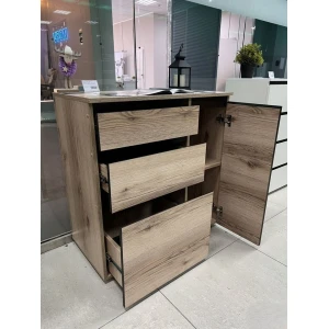 Комод с ящиками и створкой "Берген" Дуб Делано/Венге