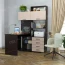 Компьютерный стол "ПКС-11" левый пам. Дуб сонома/Белый глянец