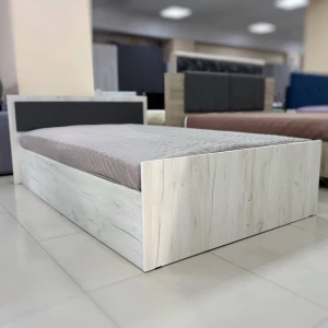 Кровать "Фиеста" 1,4м Дуб крафт белый/Графит БН