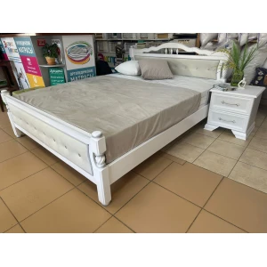 Кровать "Карина-11" КВ 1,6м Белый жемчуг