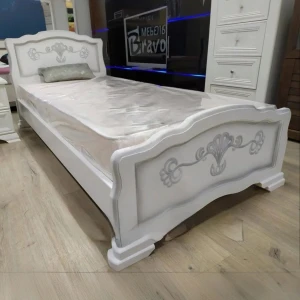 Кровать "Карина-6" 0,9м Белый жемчуг КВ