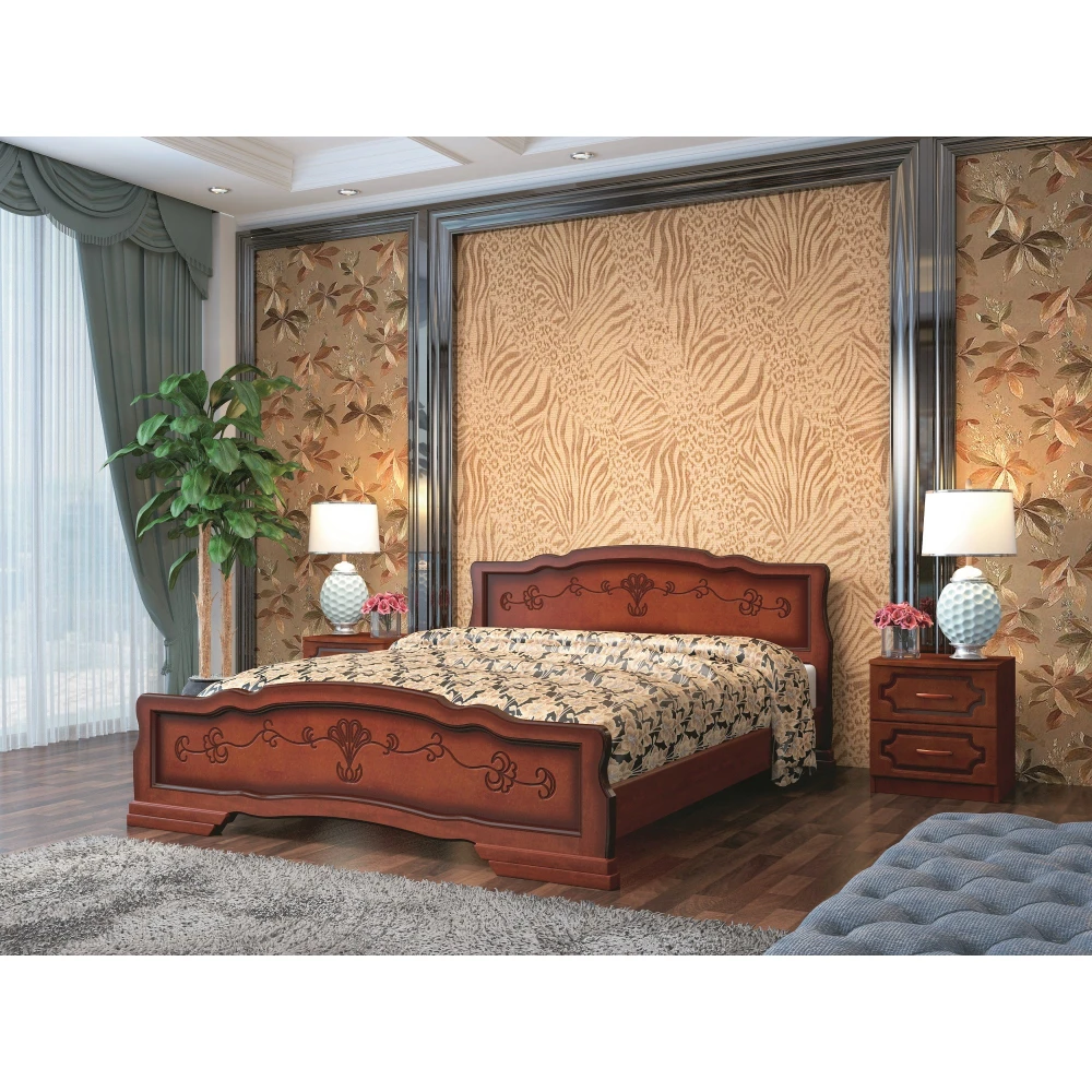 Кровать "Карина-6" КВ 1,2м Орех
