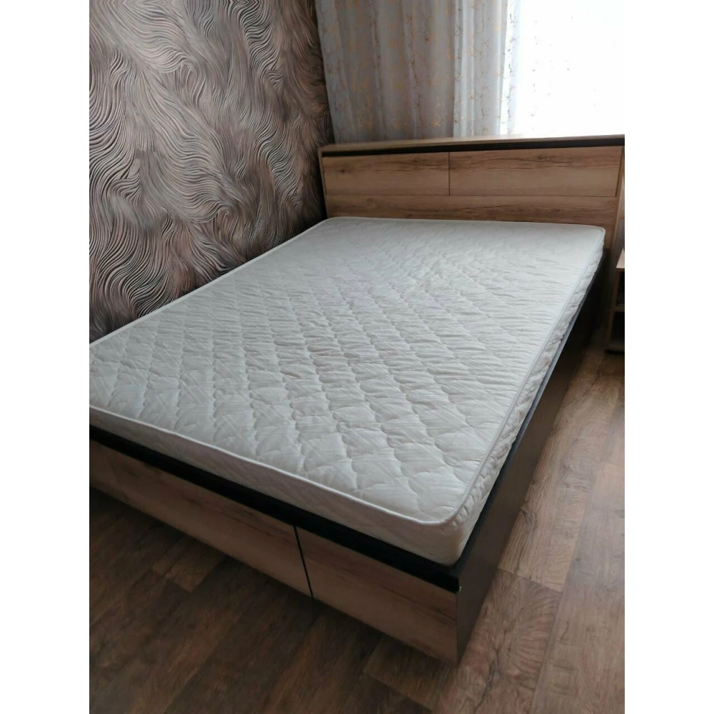 Кровать "Берген" 1,6м Дуб Делано/Венге