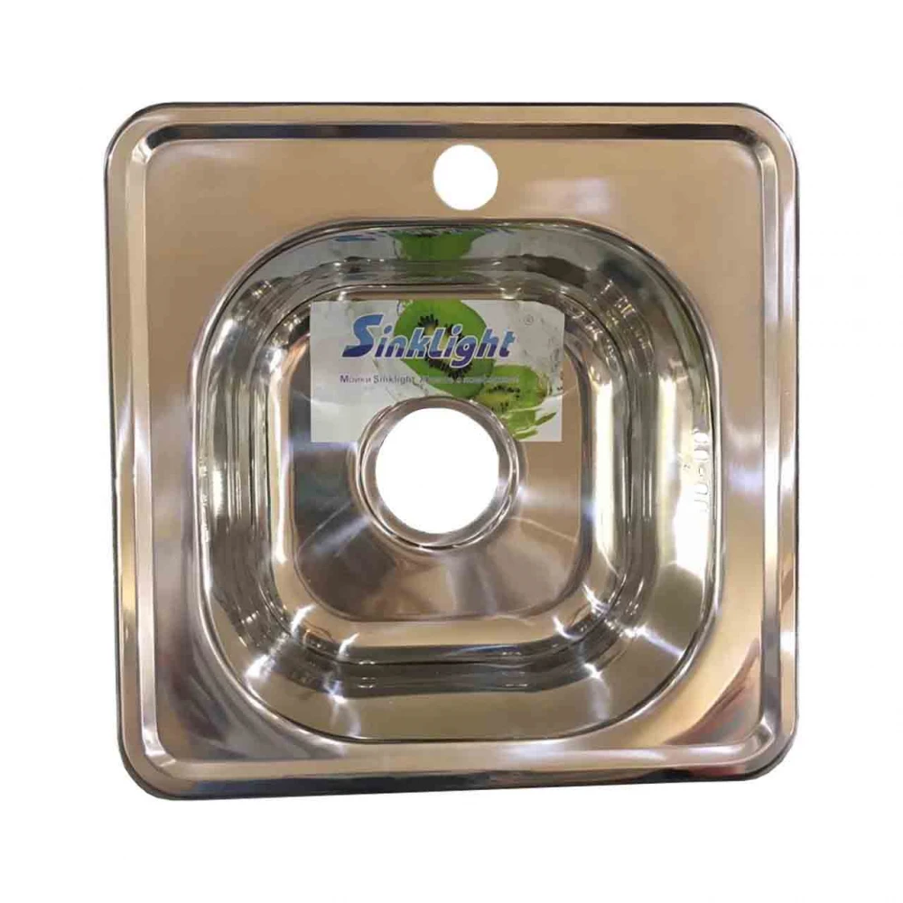 Мойка врезная квадратная Sinklight 38,5х38,5