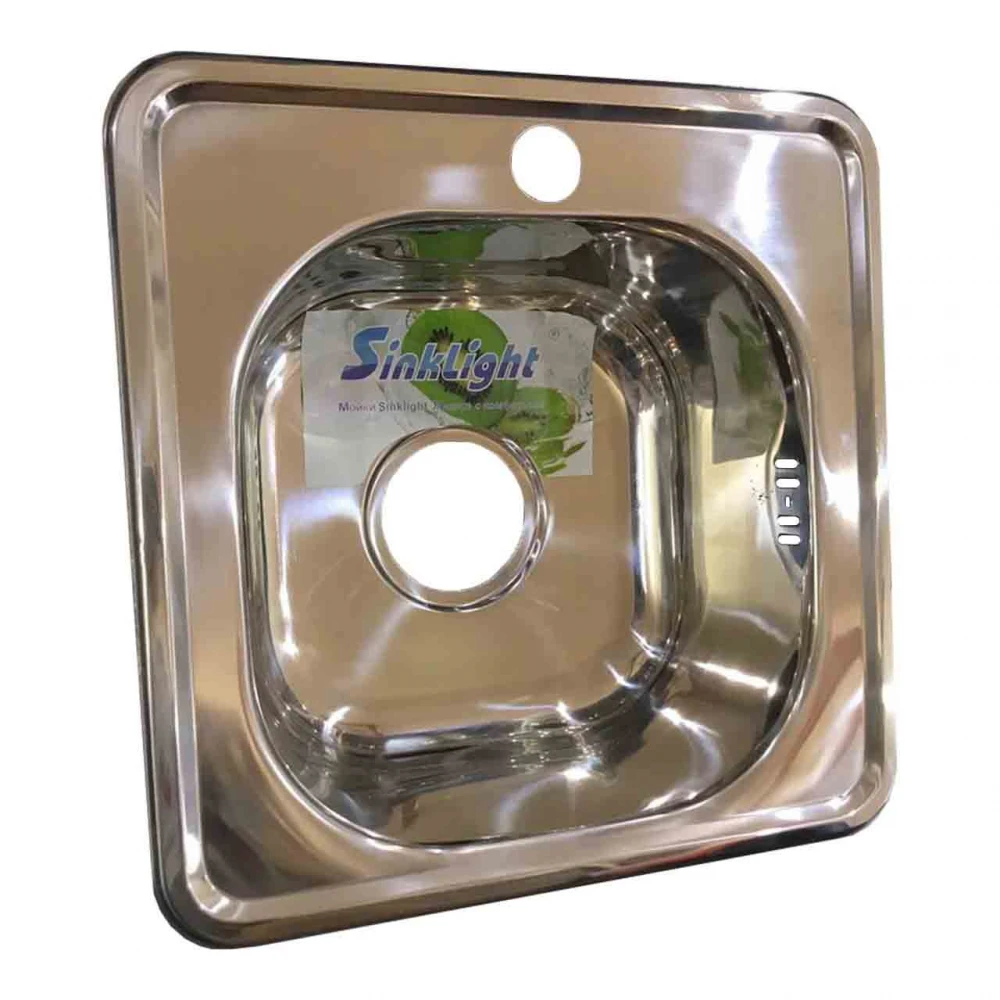 Мойка врезная квадратная Sinklight 38,5х38,5