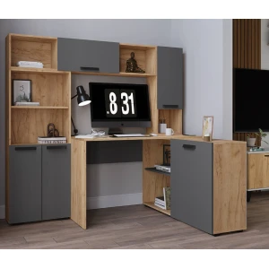 Письменный стол "Квартет-13" 1200 дуб крафт золотой/графит серый