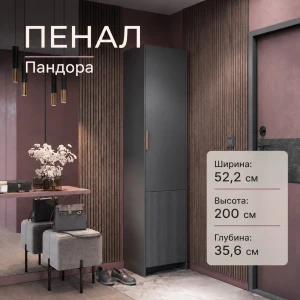 Пенал "Пандора" ПН-01 Графит/Базальт