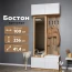 Прихожая "Бостон" Дуб Крафт Золотой/Белый глянец КВ