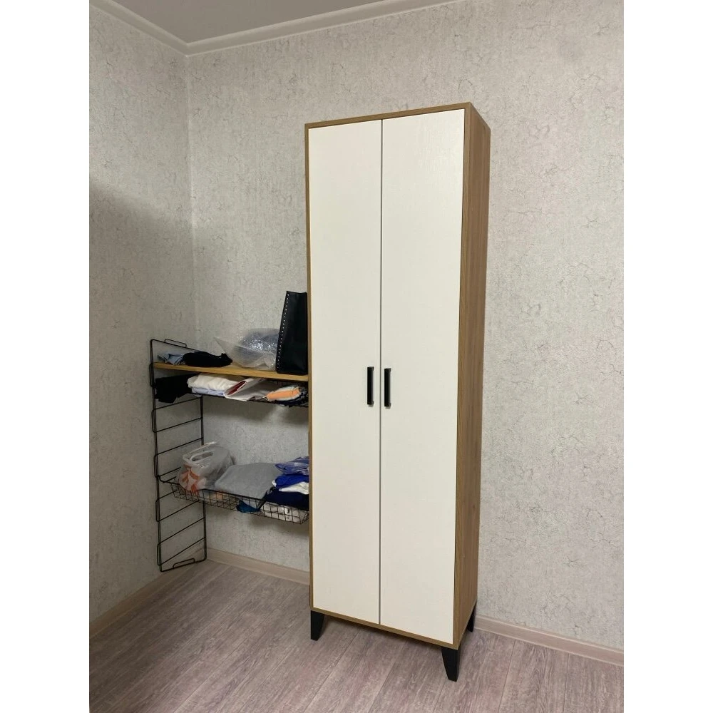 Шкаф платяной "Витра" Белый/Дуб Крафт Золотой