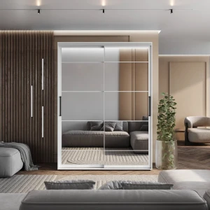Шкаф-купе "Хьюго" ШКК-06 1,6м с зеркалами Белый