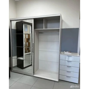 Шкаф-купе "Крафт-6" 1,96м Ясень белый