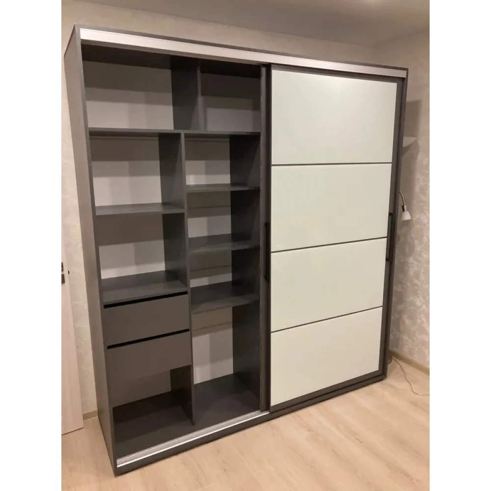 Шкаф-купе "Крафт-6" 1,6м ШКК-06 Графит БН