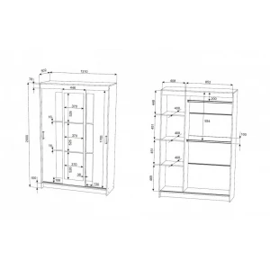 Шкаф-купе "Бруно-2" ЛК Белый/Белый