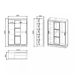Шкаф-купе "МРШК 5/Тайм-5" МР Белый