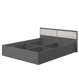 Кровать  "Камилла" КР-16 1,6м Дуб Крафт Белый/Графит
