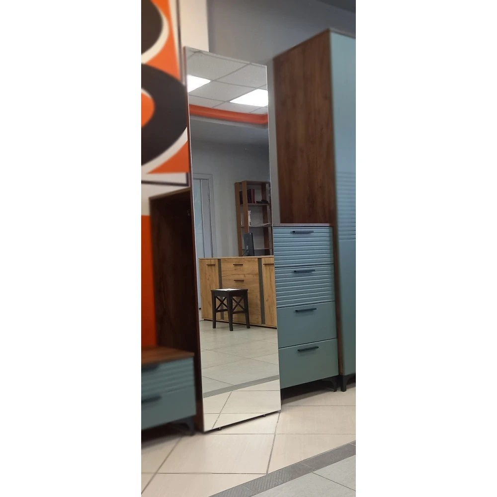 Комод с зеркалом "БРЕНТА" Оливковый ЛАК КВ