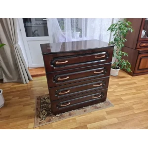 Комод 4 ящика "Лакированный СГ" Орех темный КВ