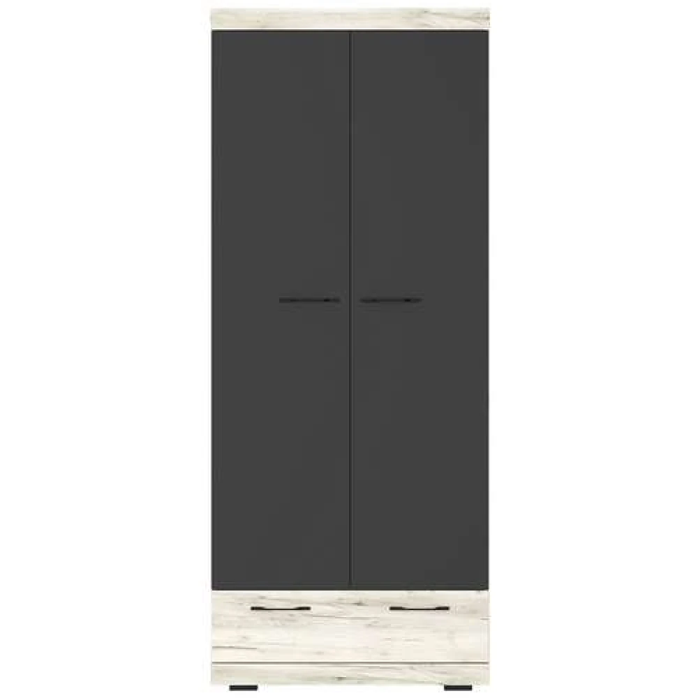 Шкаф "Соната" ШС-900 Дуб крафт белый/Антрацит