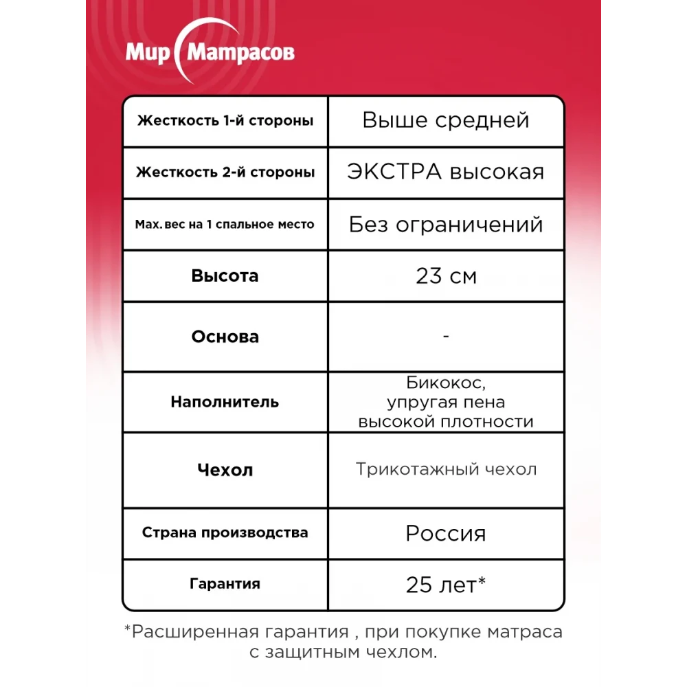 Матрас "HARD" Fitness